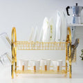 ROYALFORD | 2 Layer Golden Dish Rack 44x26.5x39Cm | RF10150