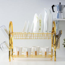 ROYALFORD | 2 Layer Golden Dish Rack 44x26.5x39Cm | RF10150