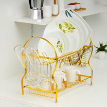 ROYALFORD | 2 Layer Golden Dish Rack 44x26.5x39Cm | RF10150