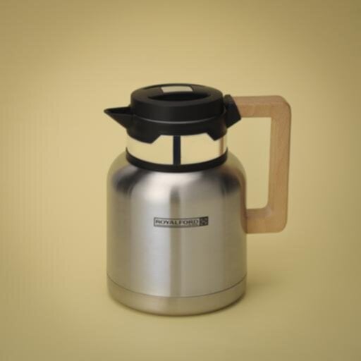 ROYALFORD | Stainless Steel Vacuum Flask with Wooden Handle 1.2Ltr | RF10170