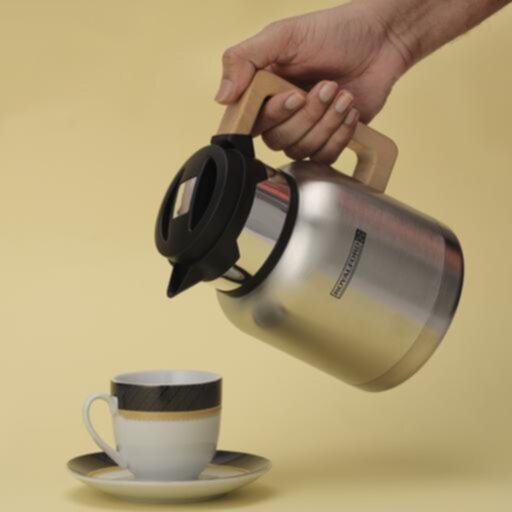 ROYALFORD | Stainless Steel Vacuum Flask with Wooden Handle 1Ltr | RF10169