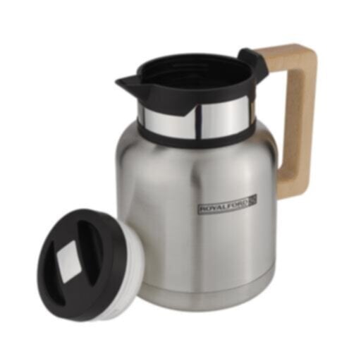 ROYALFORD | Stainless Steel Vacuum Flask with Wooden Handle 1.5Ltr | RF10171