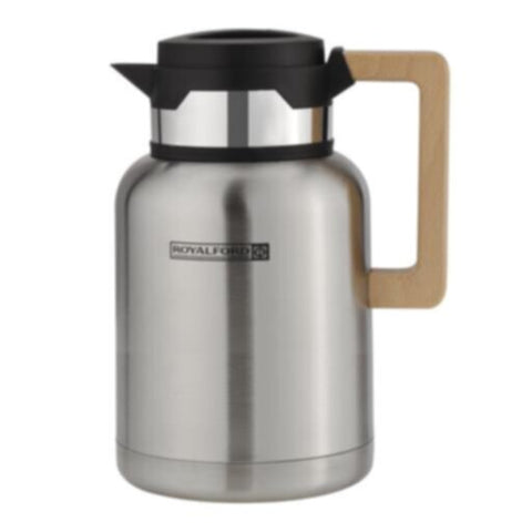 ROYALFORD | Stainless Steel Vacuum Flask with Wooden Handle 1.5Ltr | RF10171