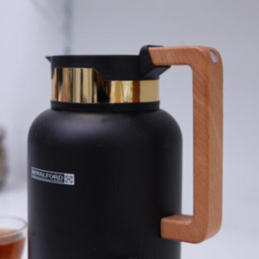 ROYALFORD | Double Wall Vacuum Flask with Wooden Handle 1Ltr | RF10172