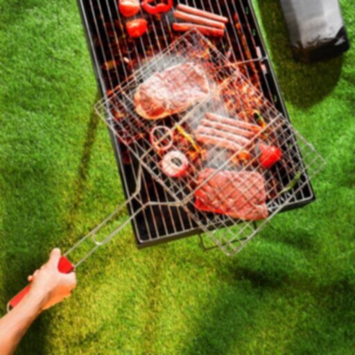 ROYALFORD | Barbeque Grill Chromium Plated Iron with Handle 43x30x70cm | RF10373