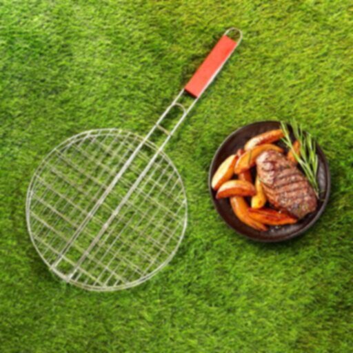 ROYALFORD | Barbeque Grill Chromium Plated Iron Wooden Handle 30x62cm | RF10375