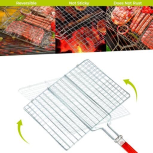 ROYALFORD | Barbeque Grill Chromium Plated Iron Wooden Handle 40x30x60cm | RF10376