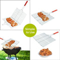 ROYALFORD | Barbeque Grill Chromium Plated Iron Wooden Handle 40x30x60cm | RF10376