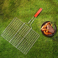 ROYALFORD | Barbeque Grill Chromium Plated Iron Wooden Handle 40x30x60cm | RF10376