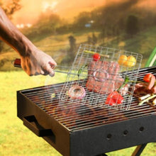 ROYALFORD | Barbeque Grill Chromium Plated Iron Wooden Handle 28x22x42cm | RF10378