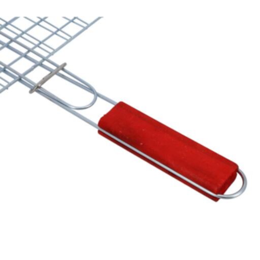 ROYALFORD | Barbeque Grill Chromium Plated Iron Wooden Handle 28x22x42cm | RF10378