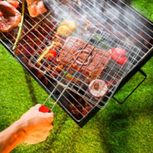 ROYALFORD | Barbeque Grill Chromium Plated Iron Wooden Handle 28x22x42cm | RF10378