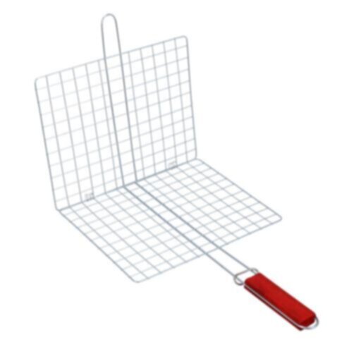 ROYALFORD | Barbeque Grill Chromium Plated Iron Wooden Handle 28x22x42cm | RF10378