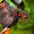 ROYALFORD | Barbeque Grill Chromium Plated Iron Wooden Handle 30x40x70cm | RF10380