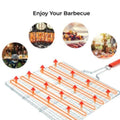 ROYALFORD | Barbeque Grill Chromium Plated Iron Wooden Handle 30x55x60cm | RF10382