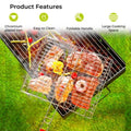 ROYALFORD | Barbeque Grill Chromium Plated Iron Wooden Handle 30x55x60cm | RF10382
