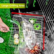 ROYALFORD | Barbeque Grill Chromium Plated Iron Wooden Handle 30x55x60cm | RF10382