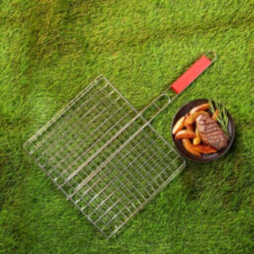 ROYALFORD | Barbeque Grill Chromium Plated Iron Wooden Handle 30x55x60cm | RF10382
