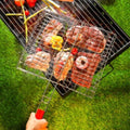 ROYALFORD | Barbeque Grill Chromium Plated Iron Wooden Handle 30x55x60cm | RF10382