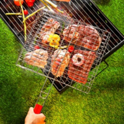 ROYALFORD | Barbeque Grill Chromium Plated Iron Wooden Handle 30x55x60cm | RF10382