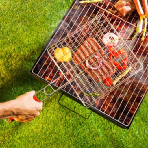 ROYALFORD | Barbeque Grill Chromium Plated Iron with Handle 25x25x51cm | RF10383