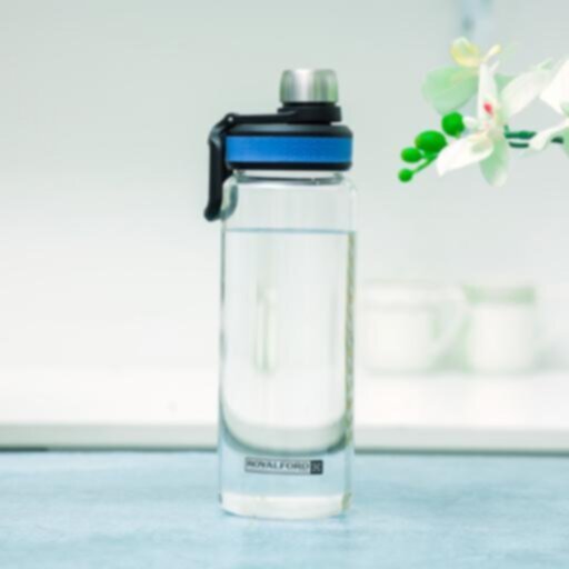ROYALFORD | Borosilicate Glass Water Bottle 600ML-Freezer & Dishwasher-Safe | Leak-Proof Lid with Silicone Sealing Ring | Perfect while Travelling, Camping, Trekking & More | RF10621