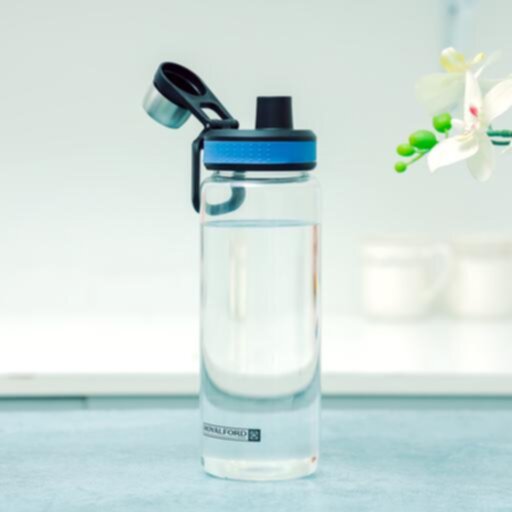 ROYALFORD | Borosilicate Glass Water Bottle 800ML-Freezer & Dishwasher-Safe | Leak-Proof Lid with Silicone Sealing Ring | Perfect while Travelling, Camping, Trekking & More | RF10622