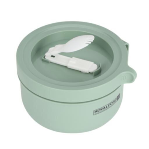 ROYALFORD | Stainless Steel Round Lunch Box 850ML-Lunch Box For Adults, Kids, Teenage | Food-Safe Material Food Storage Container | Leak-Proof and Convenient To Carry | RF11103