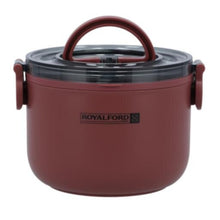 ROYALFORD | Single Layer Round Lunch Box 1.0L, Stainless Steel Inner-Food Storage Container with Individual Compartments | Durable Leak-Proof Eco-Friendly Assorted Colors | RF11104