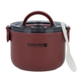 ROYALFORD | Single Layer Round Lunch Box 1.0L, Stainless Steel Inner-Food Storage Container with Individual Compartments | Durable Leak-Proof Eco-Friendly Assorted Colors | RF11104