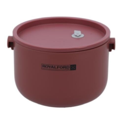 ROYALFORD | Single Layer Round Lunch Box 1.0L, Stainless Steel Inner-Food Storage Container with Individual Compartments | Durable Leak-Proof Eco-Friendly Assorted Colors | RF11104