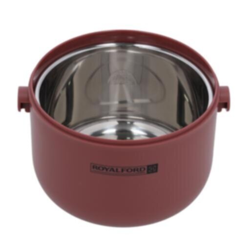 ROYALFORD | Single Layer Round Lunch Box 1.0L, Stainless Steel Inner-Food Storage Container with Individual Compartments | Durable Leak-Proof Eco-Friendly Assorted Colors | RF11104
