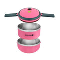 ROYALFORD | Double Layer Lunch Box Assorted Colors - Leak-Proof & Airtight Lid Food Storage Container, High-Quality | RF4673
