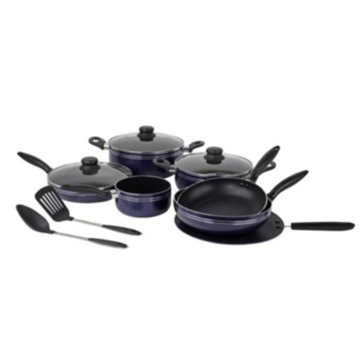 ROYALFORD | 12Pcs Non-Stick Aluminum Cookware Set Blue | RF5858
