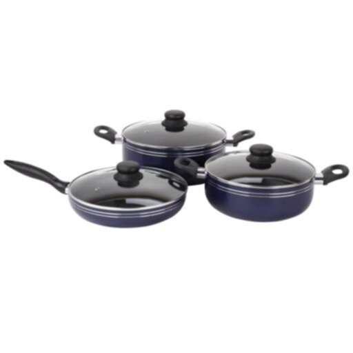 ROYALFORD | 12Pcs Non-Stick Aluminum Cookware Set Blue | RF5858