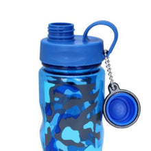 ROYALFORD | Water Bottle 600ML Military-Blue-Reusable Water Bottle Wide Mouth with Hanging Clip|Printed Bottle|Perfect while Travelling, Camping, Trekking & More | RF6419