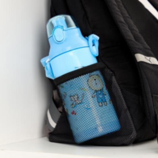 ROYALFORD | Water Bottle 350ML Blue-Reusable Water Bottle Wide Mouth with Hanging Clip|Printed Bottle|Perfect while Travelling, Camping, Trekking & More | RF6420