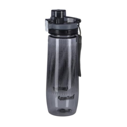 ROYALFORD | Water Bottle 850ML Grey-Reusable Water Bottle Wide Mouth with Hanging Clip|Printed Bottle|Perfect while Travelling, Camping, Trekking & More | RF6422