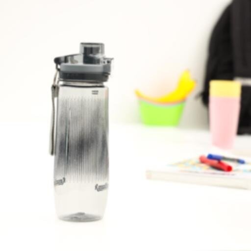 ROYALFORD | Water Bottle 850ML Grey-Reusable Water Bottle Wide Mouth with Hanging Clip|Printed Bottle|Perfect while Travelling, Camping, Trekking & More | RF6422