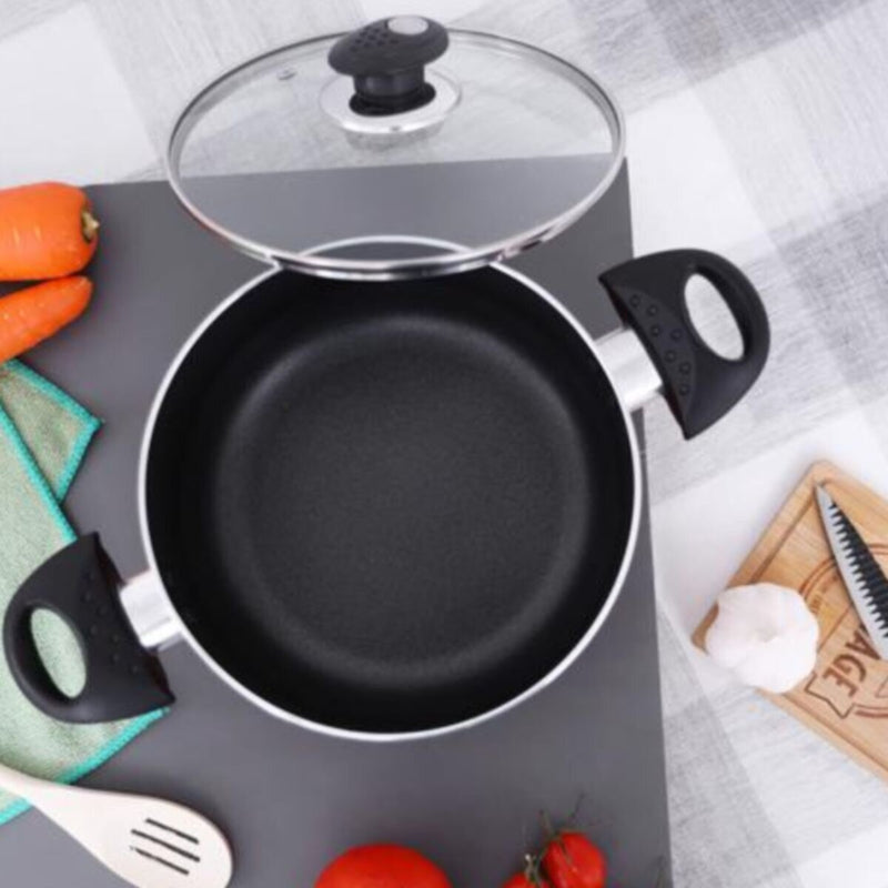 ROYALFORD | Non-Stick Ceramic Casserole With Glass Lid 32 Cm | RF6444