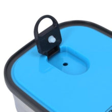 ROYALFORD | Rectangle Stainless Steel Tiffin Box 680ML Blue-Portable Food Storage Container, Clip | RF7014BL