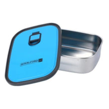 ROYALFORD | Rectangle Stainless Steel Tiffin Box 680ML Blue-Portable Food Storage Container, Clip | RF7014BL