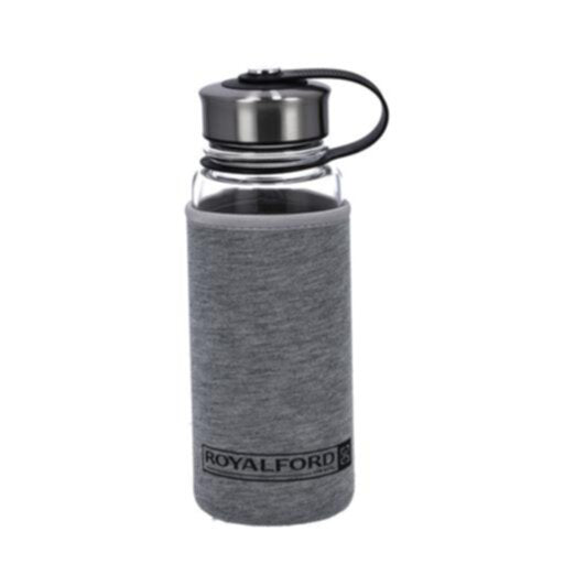ROYALFORD | Glass Water Bottle with Neoprene Bag 800ML Assorted Colors | RF9695