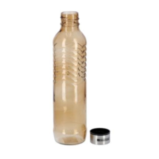 ROYALFORD | Glass Water Bottle 750ML Portable Steel Cap Lead Free Water Bottle, Travel Flask | RF9826