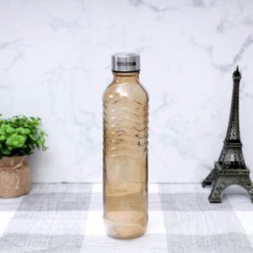 ROYALFORD | Glass Water Bottle 750ML Portable Steel Cap Lead Free Water Bottle, Travel Flask | RF9826