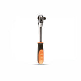 CLARKE | Ratchet Handle 1/2 inch drive Orange/Black Handle High Polished Chrome with Reverse Switch Mechanism | RH1/2C