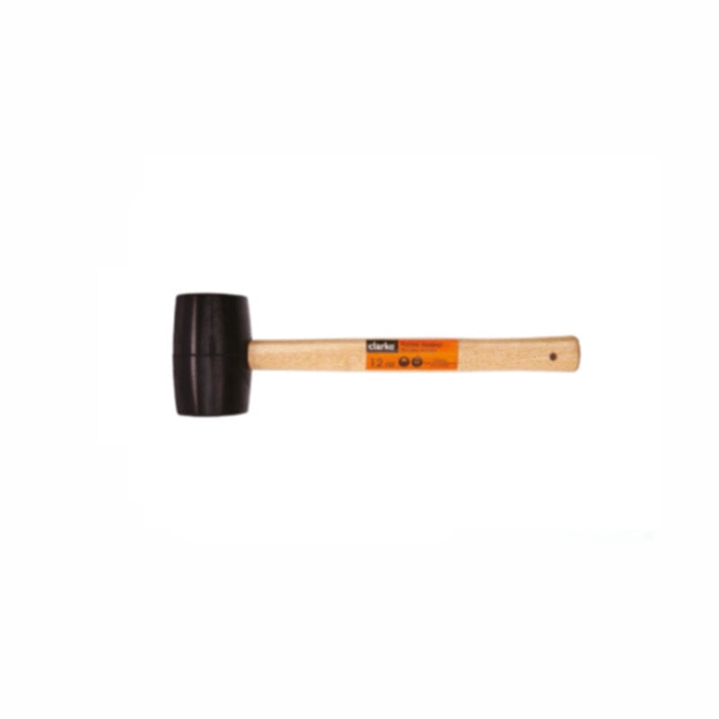 CLARKE | Rubber Hammer 60mm- 24oz, 11 inch beech wood handle with Black Rubber Head | RH60C