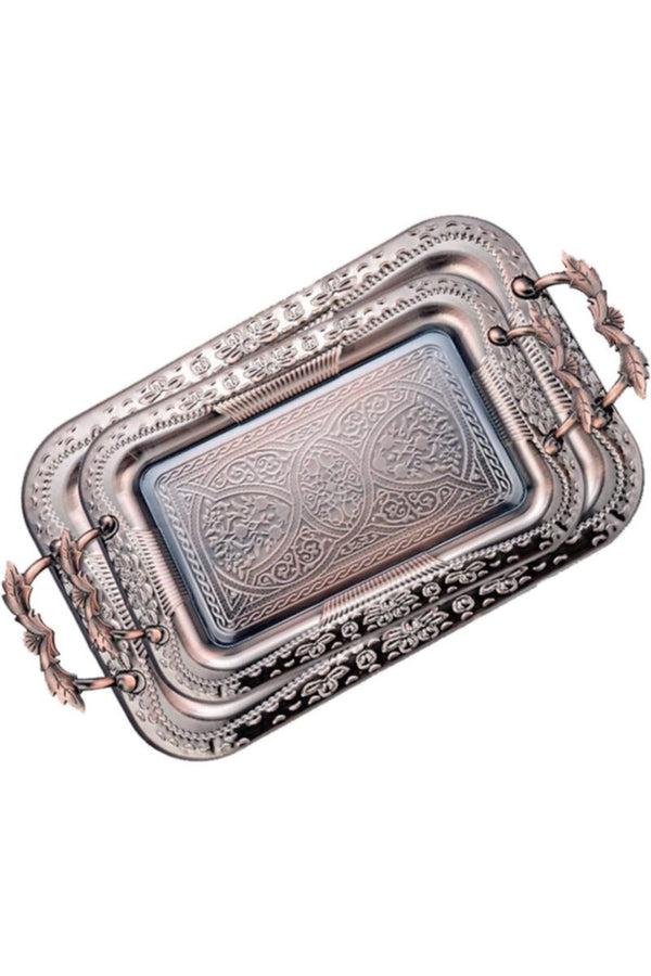 ROYALFORD | 2Pcs Red Bronze Tray Set 1X12 | DC1066