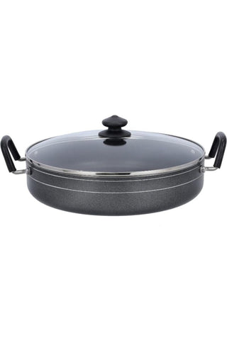 ROYALFORD | 32CM Nonstick Shallow Pot Glass Lid 1X8 | RF10007