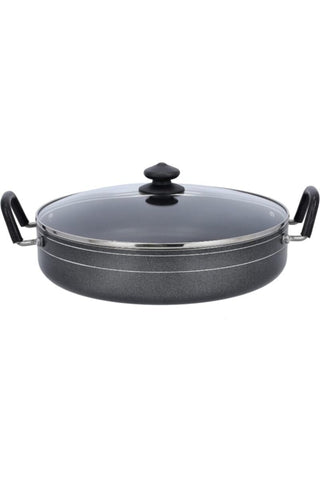 ROYALFORD | 32CM Nonstick Shallow Pot Glass Lid 1X8 | RF10007